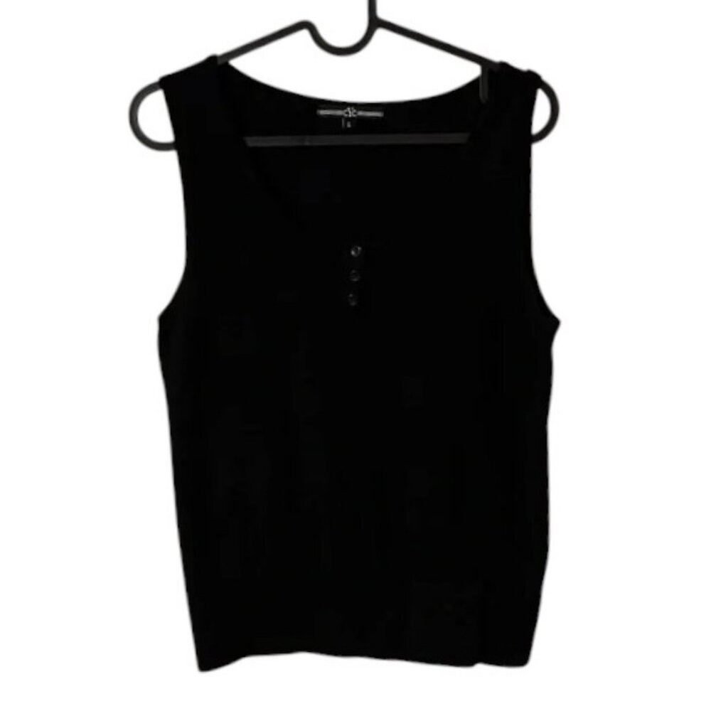 CYC black sleeveless ribbed tank top size L
